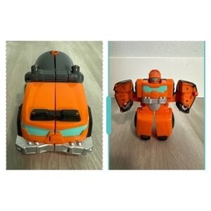 Orange Rescue Bots Transformer Toy Truck Robot Kids Play